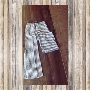 Striped beach linen pants